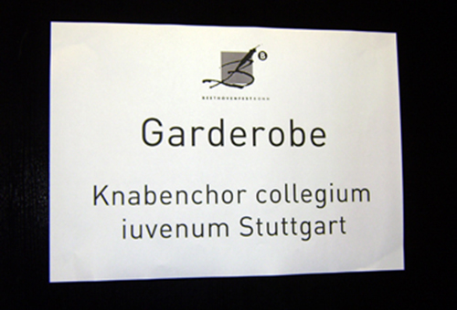 Eingang zum Backstageraum beim Beethovenfest Bonn 2010