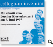 CD-Cover: Mitschnitt Lorcher Klosterkonzert vom 08. Juni 1997